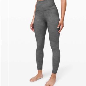 Lululemon Align II Pant 25” Mini Heathered Herringbone Size 4 grey